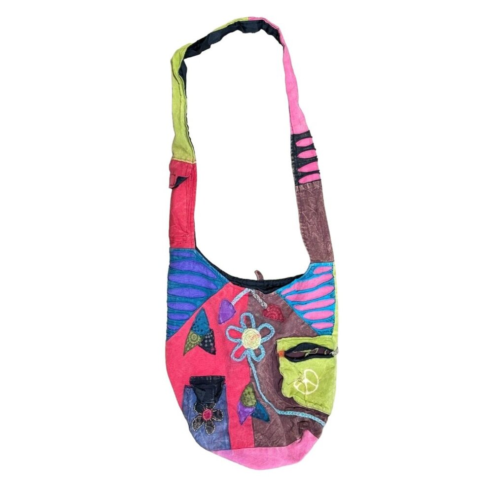 Rising International Hobo Tote Bag Purse Embroidered Boho Patchwork India